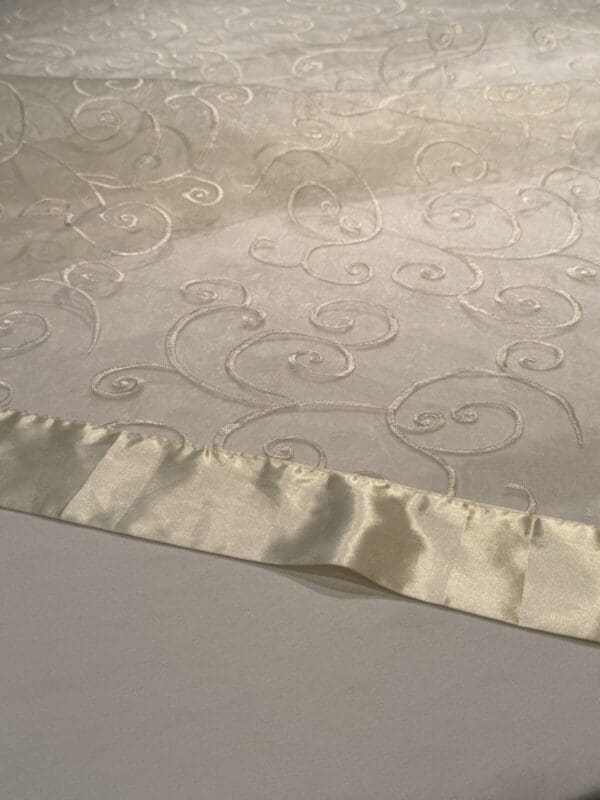Ivory Embroidered Overlay - As Needed Party Rentals