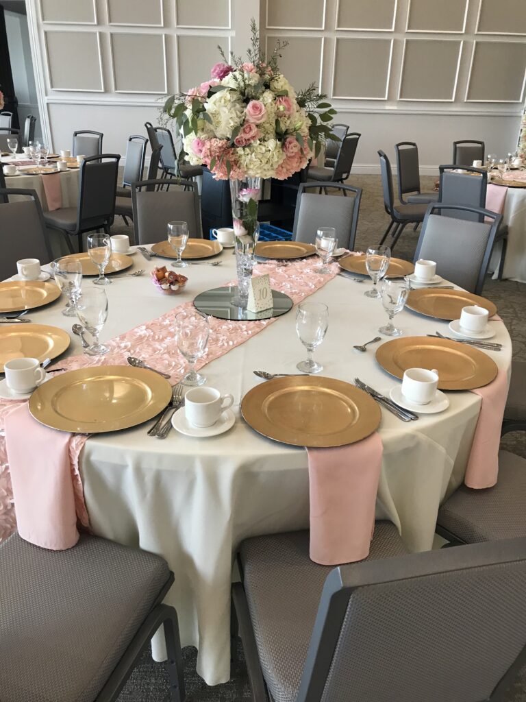 Sunset wedding decoration